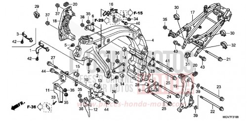 CARROSSERIE DE CHASSIS CBR600FC de 2012
